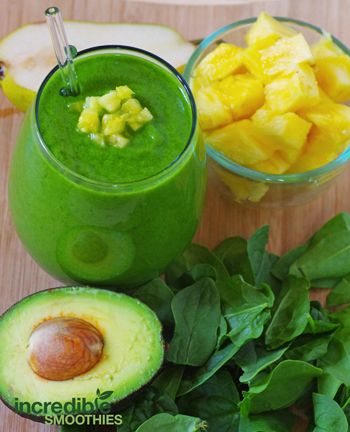 Pineapple Avocado Green Smoothie