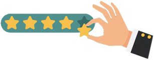 Hand Placing Five Star Rating
